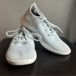 Allbirds Light Blue with White Sole Lace Up ‘Tree Runners’ Sneakers